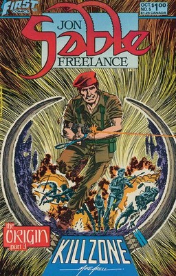 Jon Sable, Freelance #5 FN; First | Mike Grell the Origin 3 - w/Bag+Board