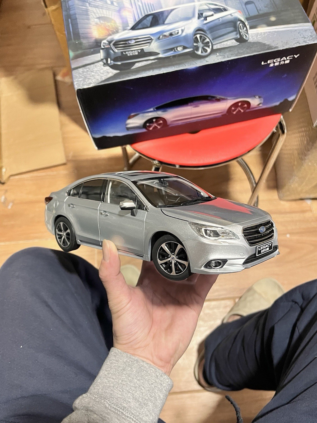 1:18 Scale 2015~2019 Subaru Legacy Ice Silver Metallic Diecast Model Car