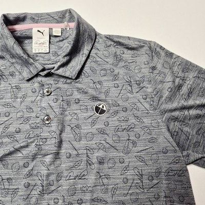 Puma Arnold Palmer Cloudspun King Golf Polo Shirt M NWOT Iced Tea Lemons $90