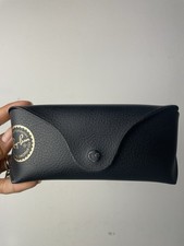 Ray-Ban Black Leather Snap Eyeglasses Sunglasses Case Unisex Adults Storage
