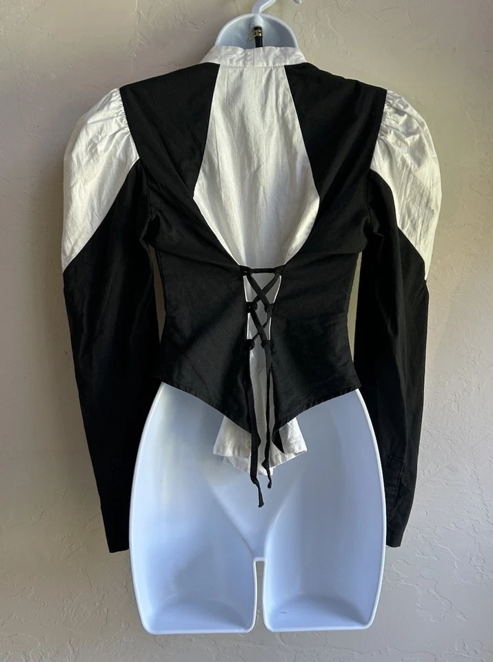 Vintage Miller Stockman Top XS Cowgirl Rockabilly Rodeo Victorian Goth Western - Image 2 of 4