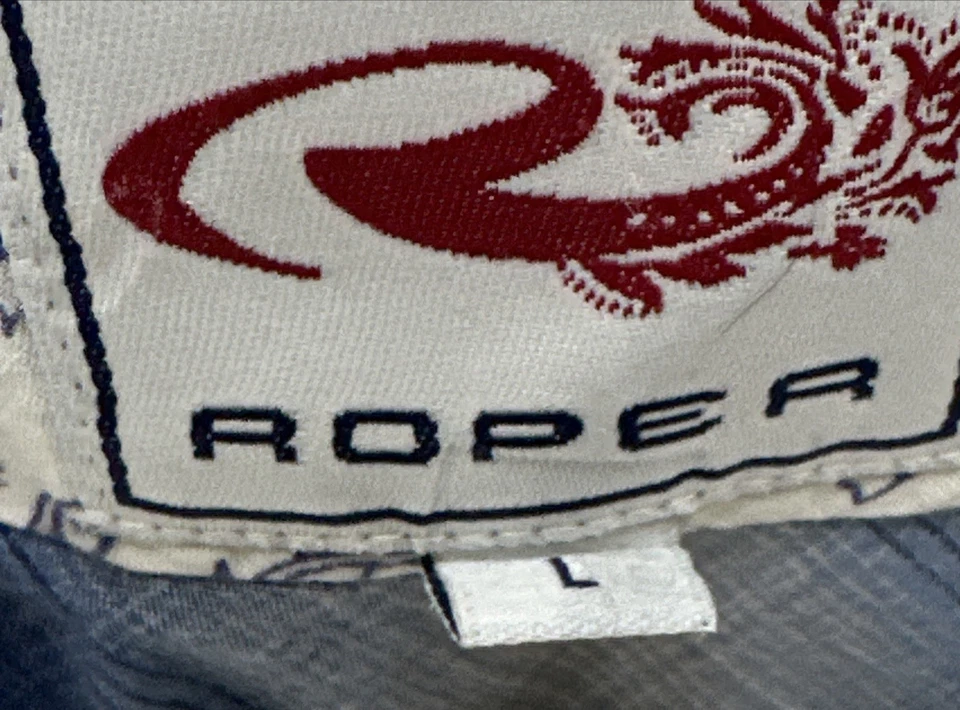 Camisa Roper para mujer L Western blusa a cuadros azul botón a presión manga larga Foto 3 de 4