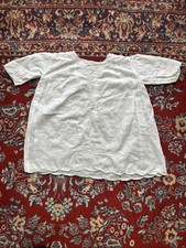 Vtg Handmade Dress Newborn Baby White Pin Tucks Embroidery 1950  s