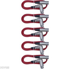 5-RED 10 ft foot Right to Straight female male XLR pro audio patch cables cords