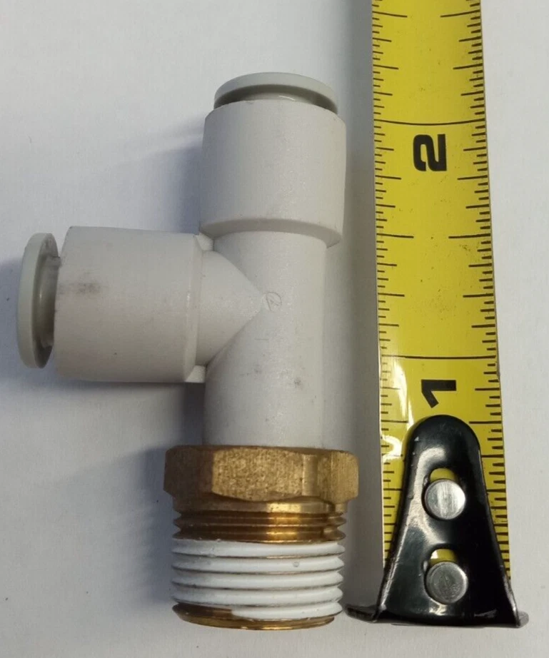 SMC KQ2Y08-03S 8mmX3/8"NPTx8mm push-to-connect male run tee **10-pack** - Image 2 of 3