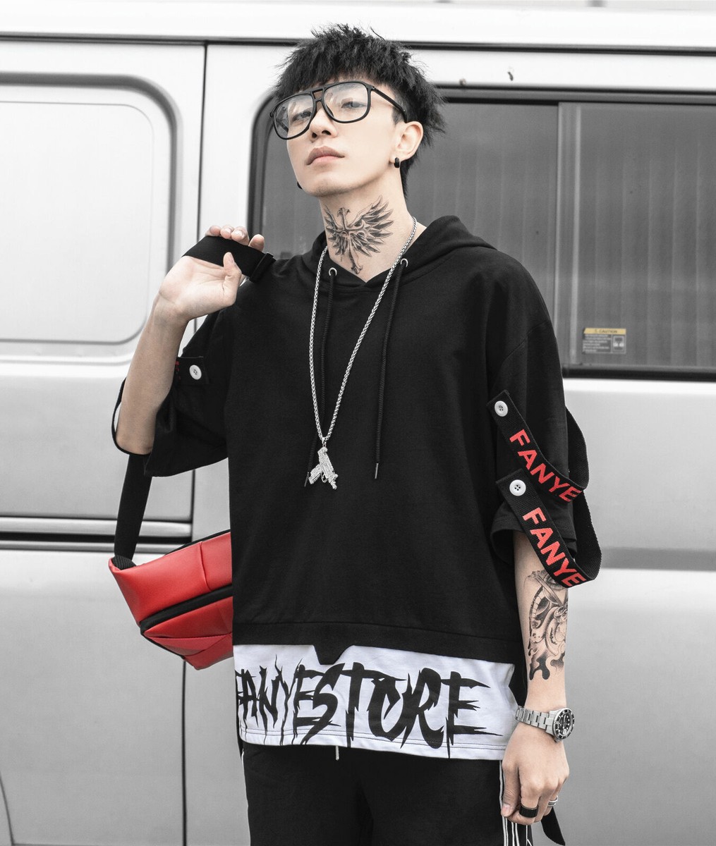 Niepce Short Sleeves Hoodie Japanese Streetwear Urban