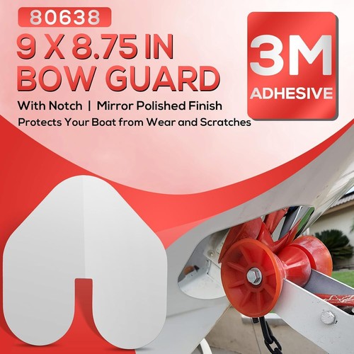For Marine BowShield ScuffBuster Bow Guard XL Notched 80638 Stainless Steel - Imagen 2 de 19