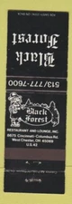 Matchbook Cover - Black Forest Restaurant West Chester OH