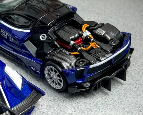 LT 1:64 Blue FXXK EVO Super Racing Sports #27 Model Diecast Metal Car - Picture 2 of 11
