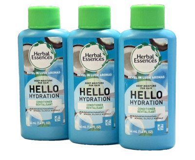 HERBAL ESSENCES HELLO HYDRATION Conditioner Revitalisant 3 Pack 1.4 fl oz NEW