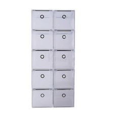 Periea Ivy Strong Clear Plastic High Heels Shoe Storage Boxes with Metal Frames