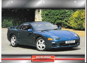 MITSUBISHI 3000 GT 1992 Photo / Poster by Neill Bruce, Editions Atlas.