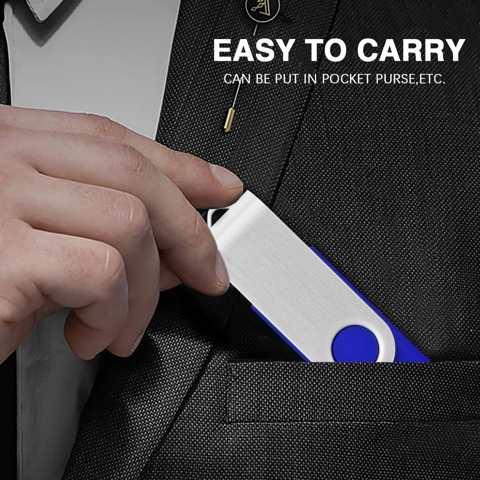 2 GB Memory Stick 10 Pack, KOOTION Bulk USB Stick Swivel Flash Drive 2