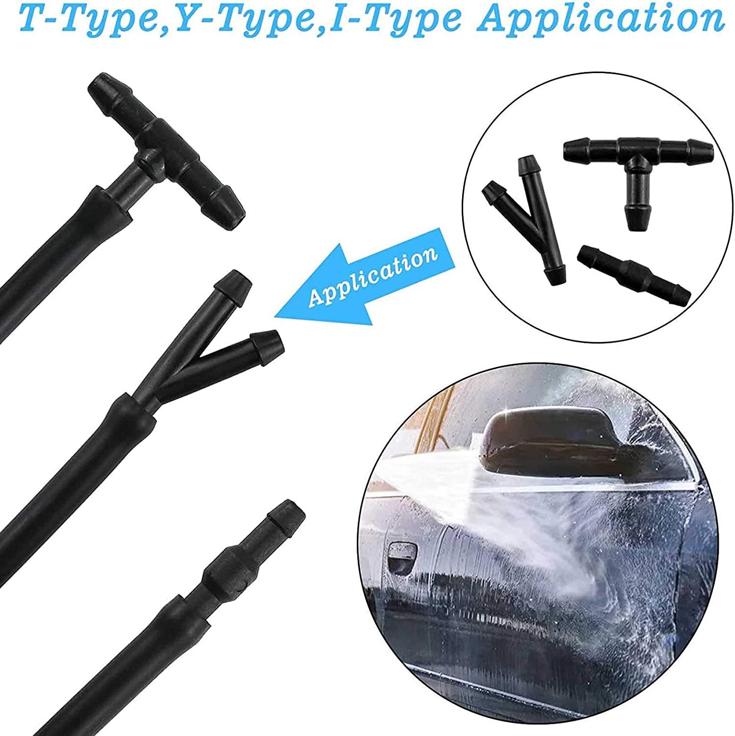 Universal Scheibenwischerschlauch Set - 5 Meter Mit Allem Zubehör Für Auto & LKW