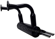 Schalldämpfer Record Monza Fiat 500 R und 126 - Doppelt Auspuffanlage Chrom Ø 30