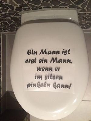 Aufkleber WC Deckel, Toiletten Tattoo, Klo Sticker, Bad, | eBay