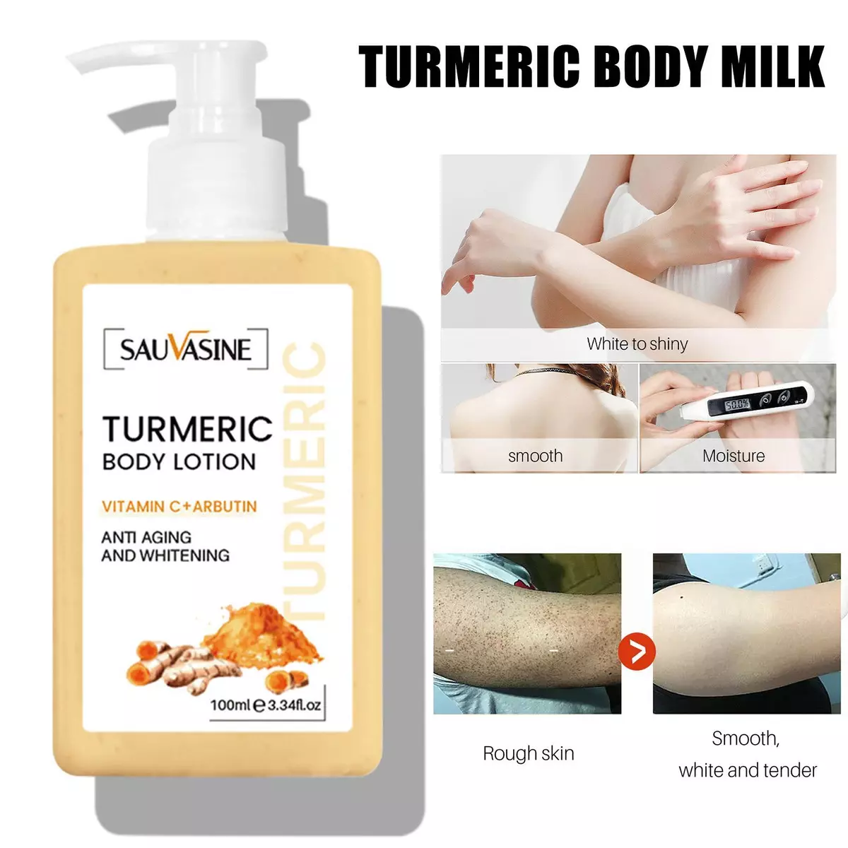 100ml Whitening Cream Turmeric Body Milk Anti aging Body Lotion