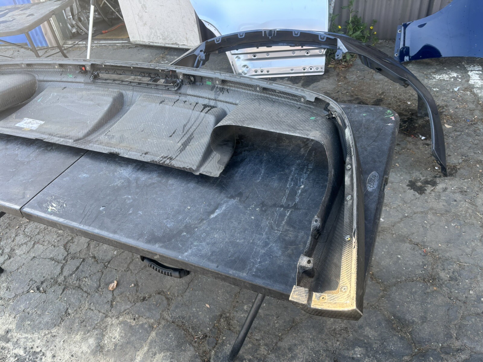 16-18 Bentley Bentayga W12 Rear Bumper Lower Spoiler Carbon AA1-13-001-01A OEM