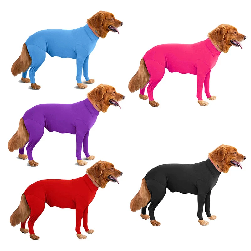 Pet Dog Bodysuit Slim Jumpsuit Coat Dog Stretchy Recovery Post Surgery Suit. - Image 4 of 4