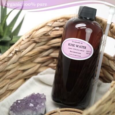 16 oz Rosewater Organic Organic Skin Toner Edible Pure Comes with a Sprayer!!!
