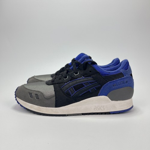 Asics Gel-Lyte III GS Black Blue Suede Running Shoes C5A4N Women's Size 6.5 - 第 2/9 張圖片