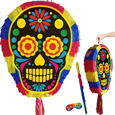 Schädel Piñata Smash Party Geburtstag Thema Spiel Halloween Schädel Zucker Leckerbissen UK