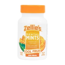 Zellie'S | 100% Xylitol Sugar Free Cool Fruit Mints Breath Mints | Non-Gmo, Low-