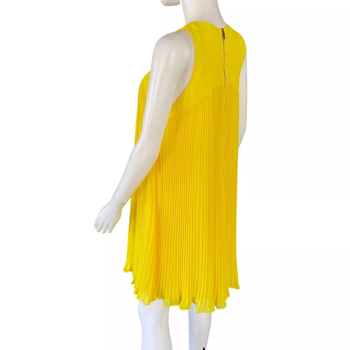 Ted baker yellow pleated best sale dress