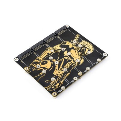 PCIe To 4-Ch M.2 Adapter Board for Raspberry Pi 5 For NVMe Protocol M.2 M KEY