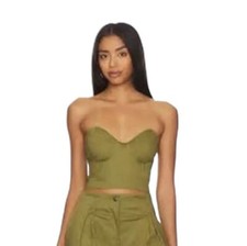 Lita By Ciara Strapless Corset in Avocado Green Size Medium NWT 248