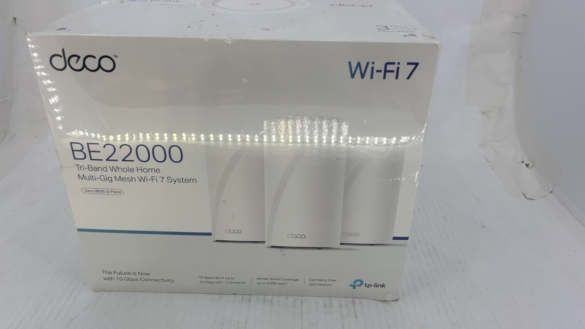 TP-Link Deco BE85 BE22000 Tri-Band Mesh Wi-Fi 7 System