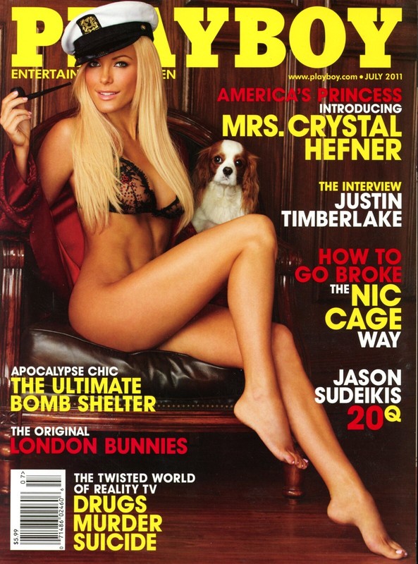 PLAYBOY-Jul 2011- Mrs Crystal Hefner ; Playmate:  Jessa Hinton; British Bunnies