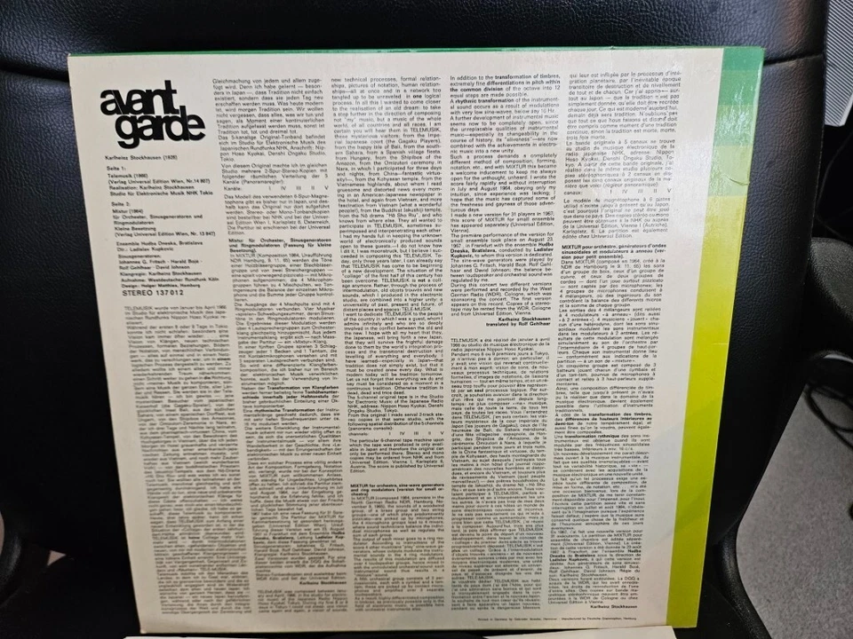 Stockhausen Telemusik (66) & Mixtur (67)  DGG 137012 ED1 - 1969 - Bild 2 von 3