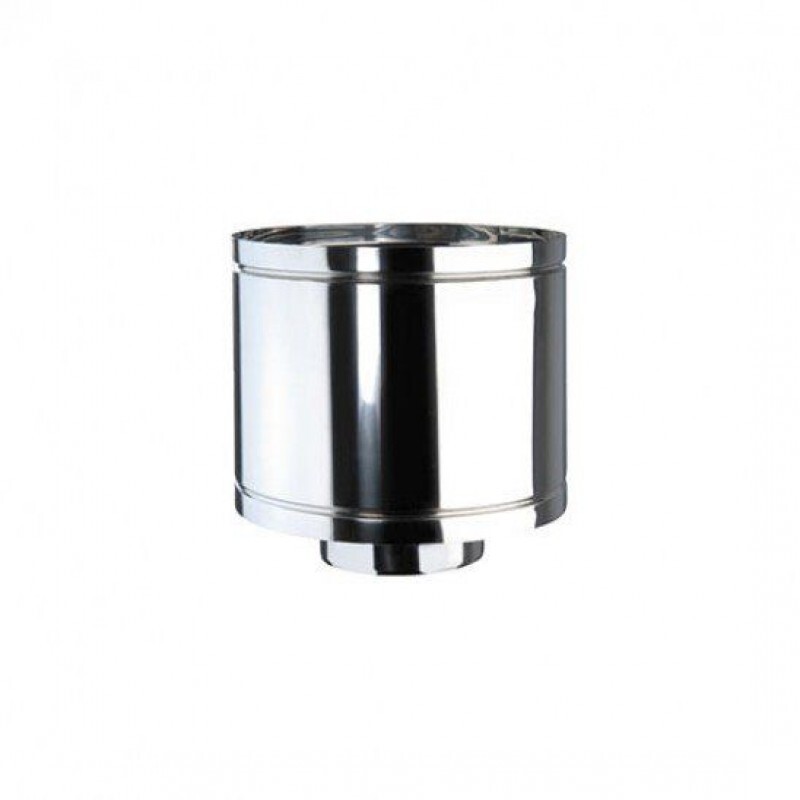 Pot de cheminée 100 mm double paroi contre refoulement de fumée