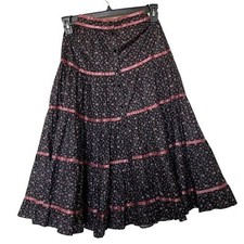 EUC Vintage Jessica McClintock  s Gunne Sax Prairie Skirt, Tiered. 1970s.