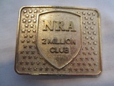 Vintage NRA 2 Million Club Belt Buckle National Rifle Association Firearms Guns