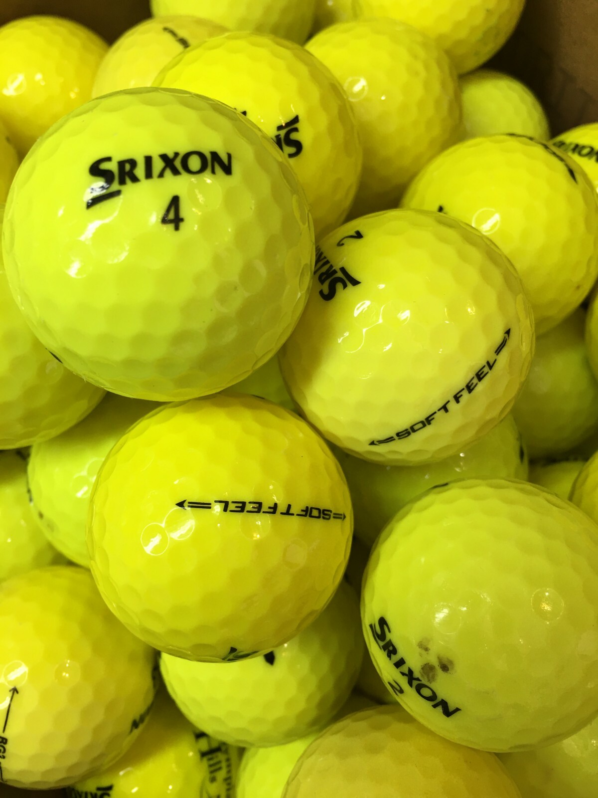 Yellow Srixon Soft Feel...12 Near Mint AAAA Used Golf Balls...FREE SHIPPING!.. 