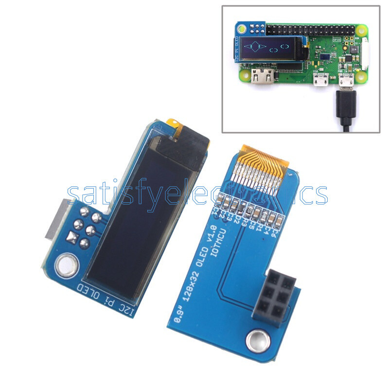 Display OLED 0.91 Pollici Blu I2C 128x32 SSD1306 Per Raspberry Pi