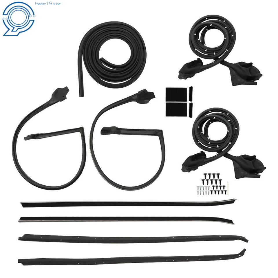Weatherstrip Seal Kit For Camaro Firebird 70-81 Door Window Sweep Roofrail Trunk Foto 2 de 4
