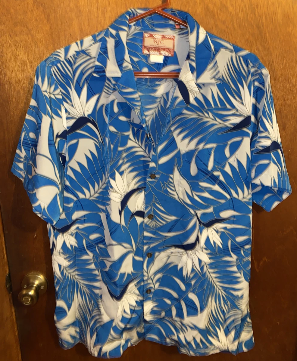 RJC ROBERT J. CLANCEY SIZE L LARGE ALOHA HAWAII SHIRT HAWAIIAN