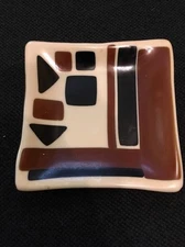 Glass Or Ceramic Ashtray / Handmade Art Trinket Dish Tray