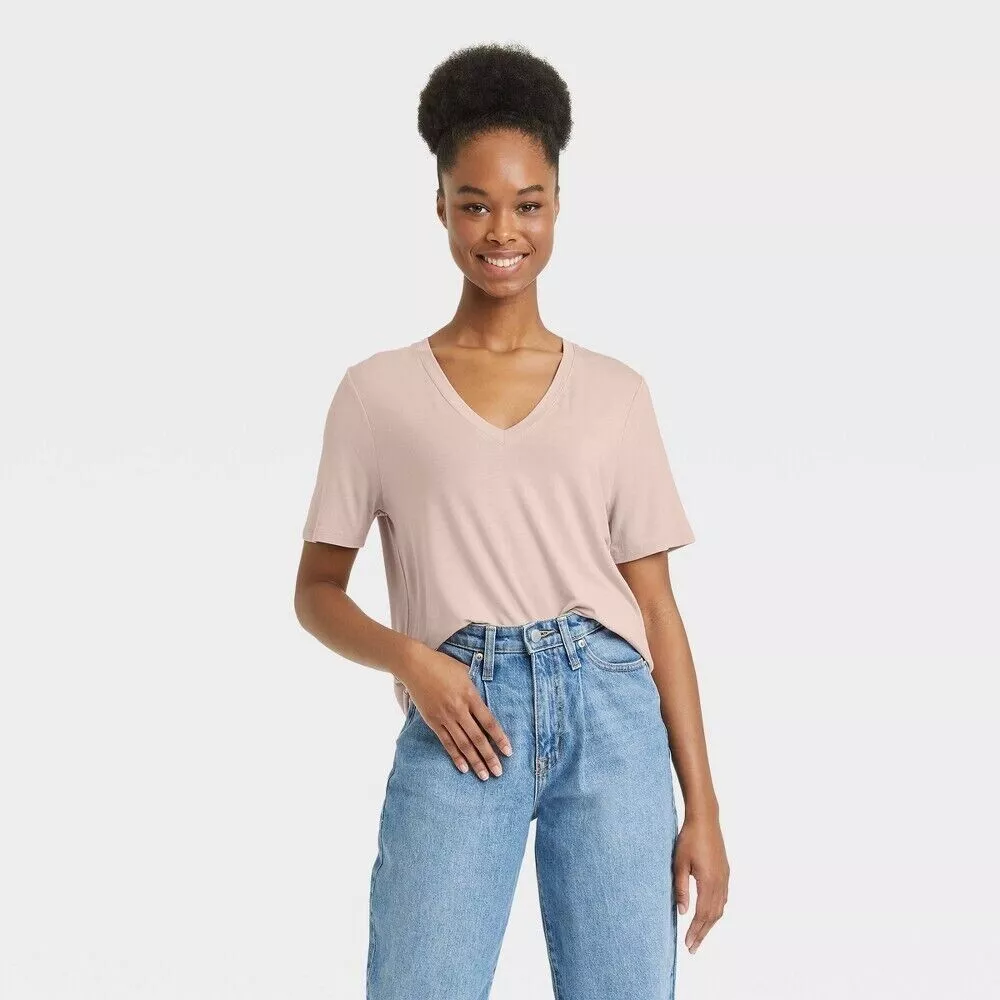 beige v neck undershirt