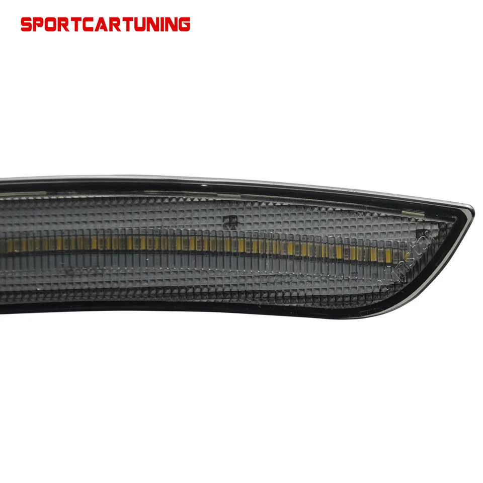 2X Smoked Front LED Side Marker Light Amber For 2015-2019 Cadillac ATS CTS CTS-V Foto 4 de 4