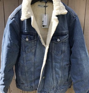 topshop borg denim jacket