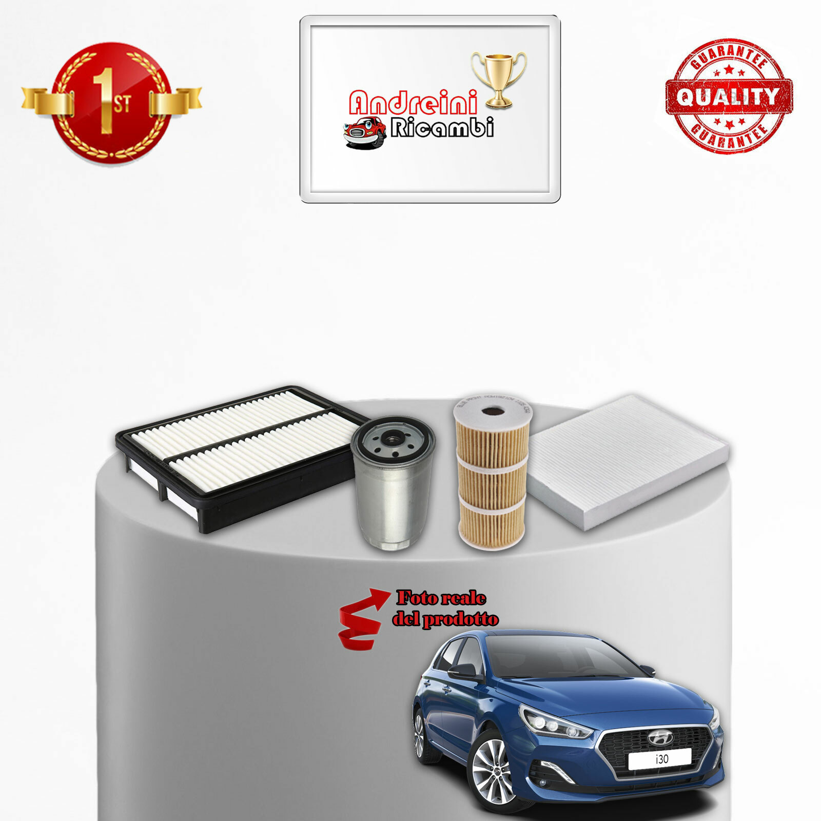 Set Service 4 Filter Hyundai I30 Iii 1.6 Crdi 70KW 95CV Von 2016->-image