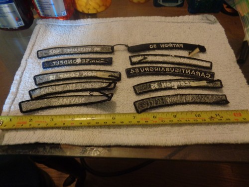 Ten (10) Different Navy Tabs or Rockers (BOX CAT BAG#F23) - Picture 2 of 2