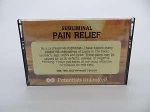 SUBLIMINAL PAIN RELIEF CASSETTE TAPE 1979 Potentials Unlimited Self-Hypnosis
