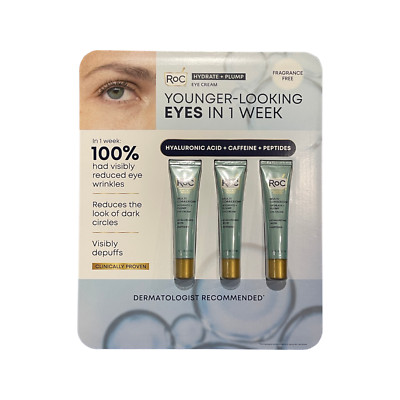 RoC Hydrate and Plump Eye Cream 0.6 oz 3-pack