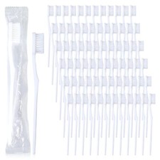 100 Set Disposable Toothbrushes Bulk with Toothpaste Individually Wrapped
