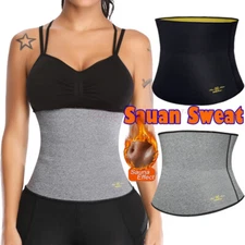UK Waist Trimmer Women Weight Loss Sauna Training Wrap Belt Sweat Stomach Shaper